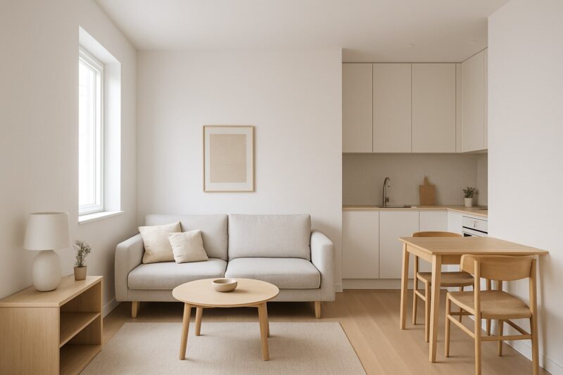 Bela boja (topla i hladna) u uređenju enterijera u malom apartmanu