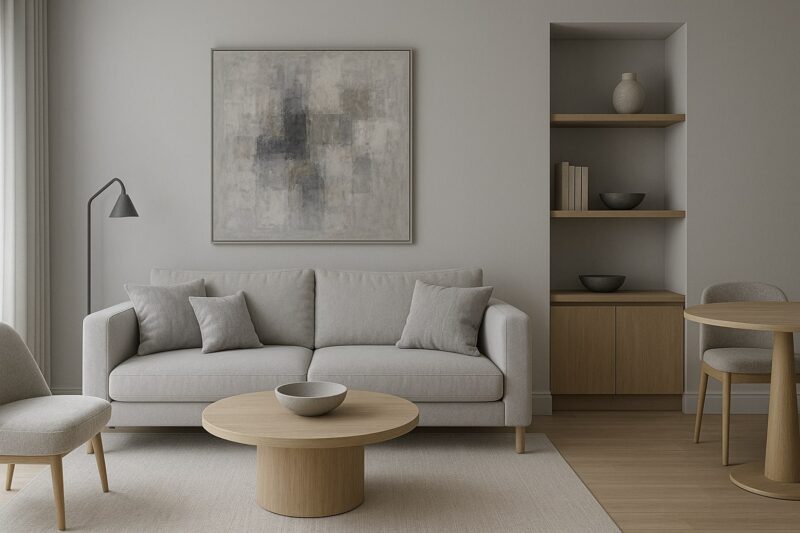 Svetlo siva boja u uređenju enterijera